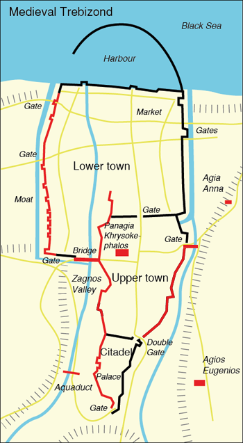 Карта крепости Трапезунда (Трабзона)