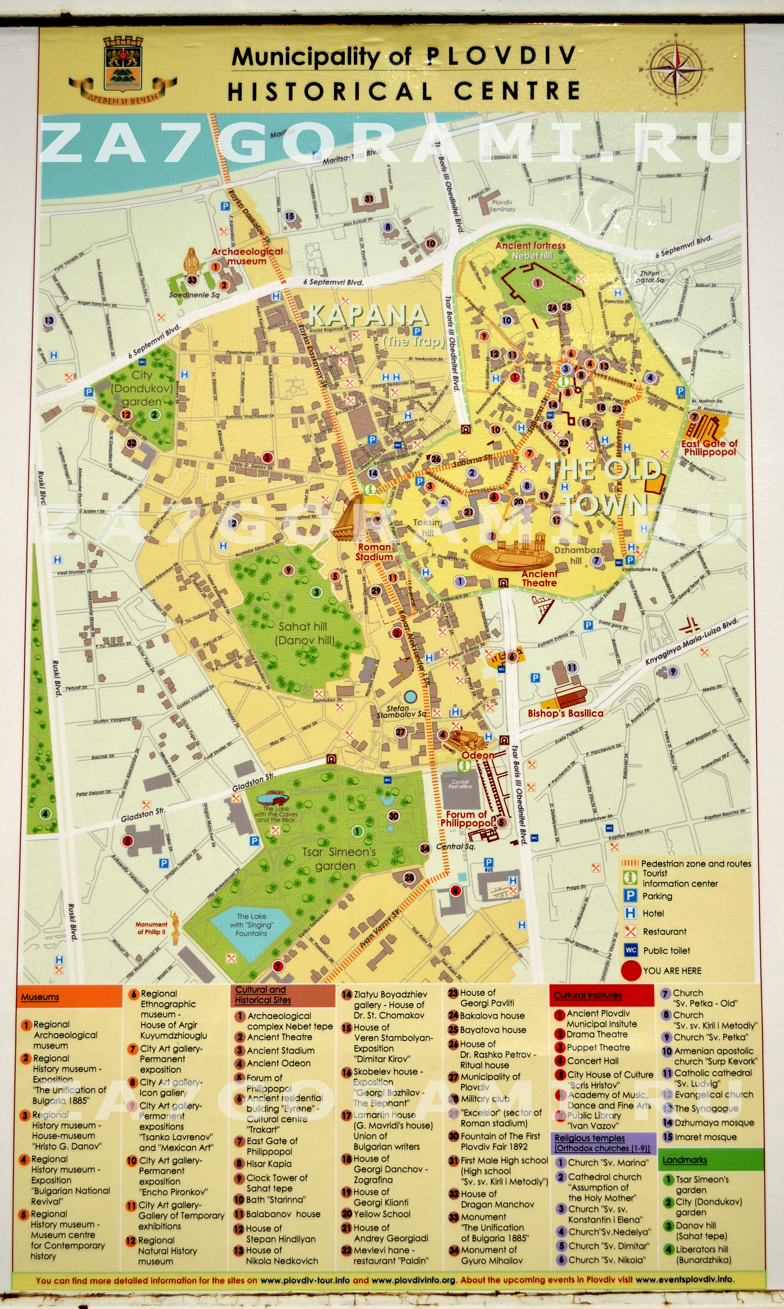 Карта Пловдива